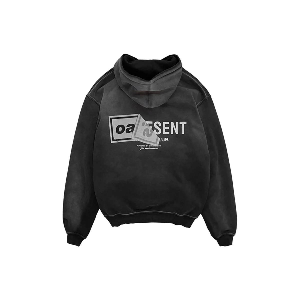 Represent X Oasis Owners Club Hoodie Stained Black-Represent-pikastore.cz