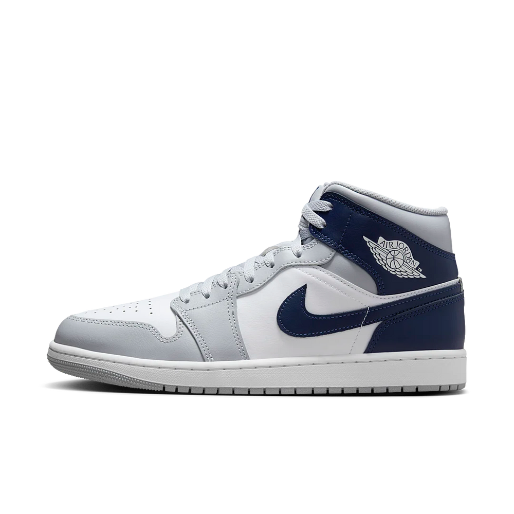 Nike Air Jordan 1 Mid GS Wolf Grey Midnight Navy-Air Jordan-pikastore.cz