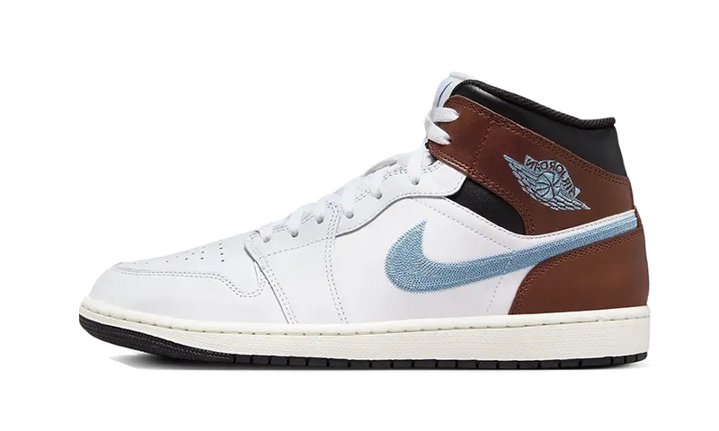 Nike Air Jordan 1 Mid SE GS White Blue Grey-Air Jordan-pikastore.cz