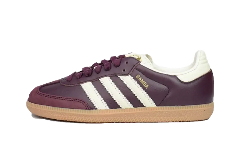 Adidas Samba OG Maroon Gold Metallic (Women's)