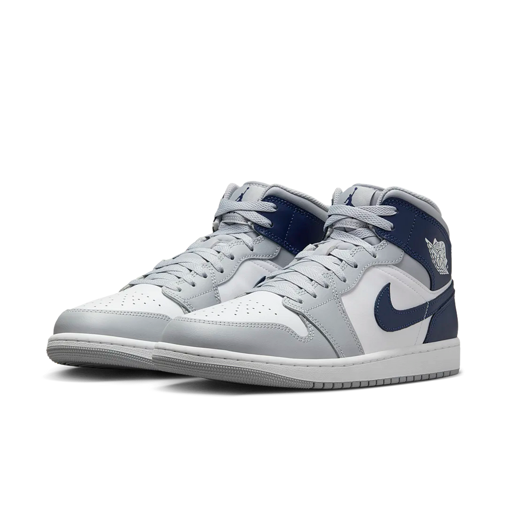 Nike Air Jordan 1 Mid GS Wolf Grey Midnight Navy-Air Jordan-pikastore.cz