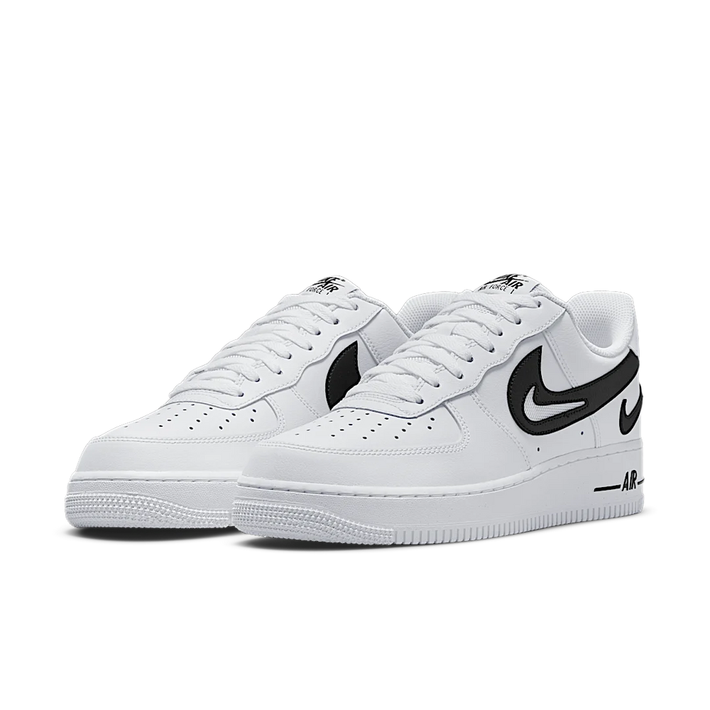 Nike Air Force 1 07 GS Cut Out Swoosh - White Black-Nike-pikastore.cz