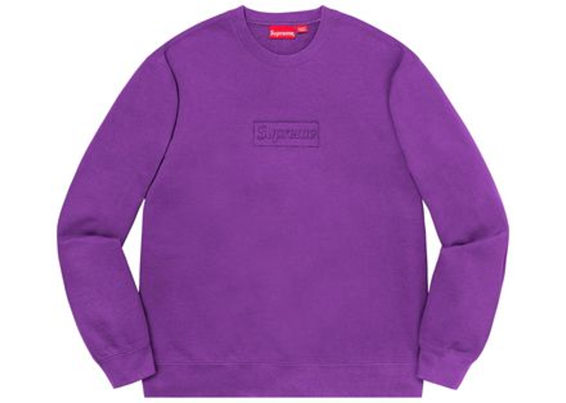 Supreme Cutout Logo Crewneck Violet