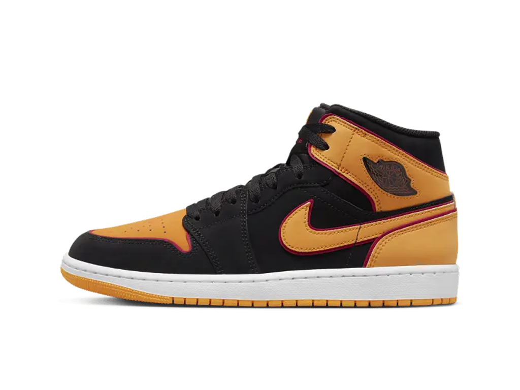 Nike Jordan 1 Mid Fat Tongue Black Orange-sneakers-Air Jordan-pikastore.cz