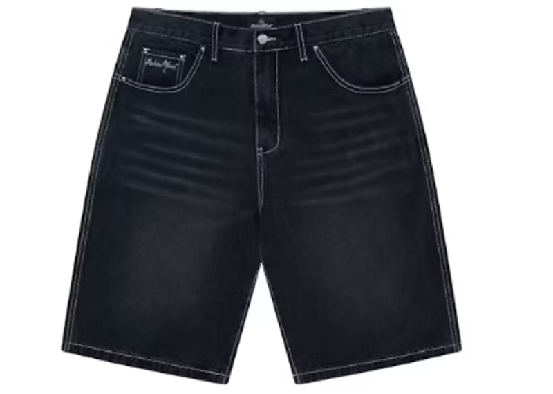 Broken Planet Denim Shorts Washed Black