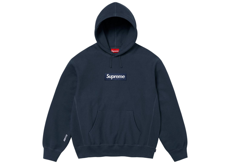 Supreme Box Logo Hooded Sweatshirt (FW25) Navy-Supreme-pikastore.cz