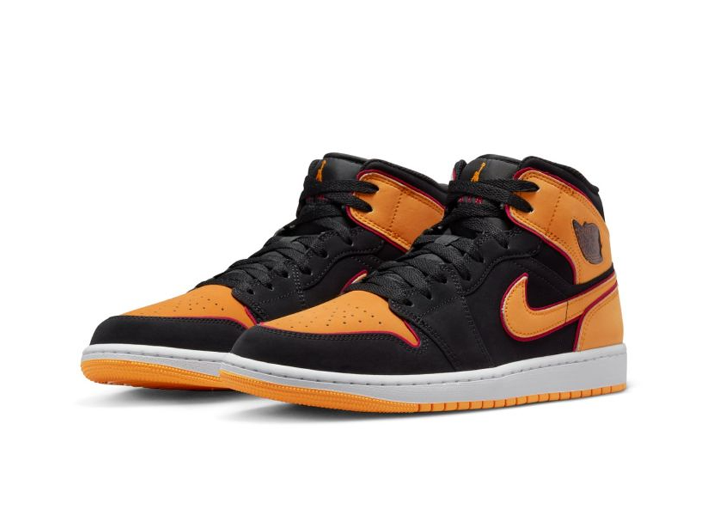 Nike Jordan 1 Mid Fat Tongue Black Orange-sneakers-Air Jordan-pikastore.cz