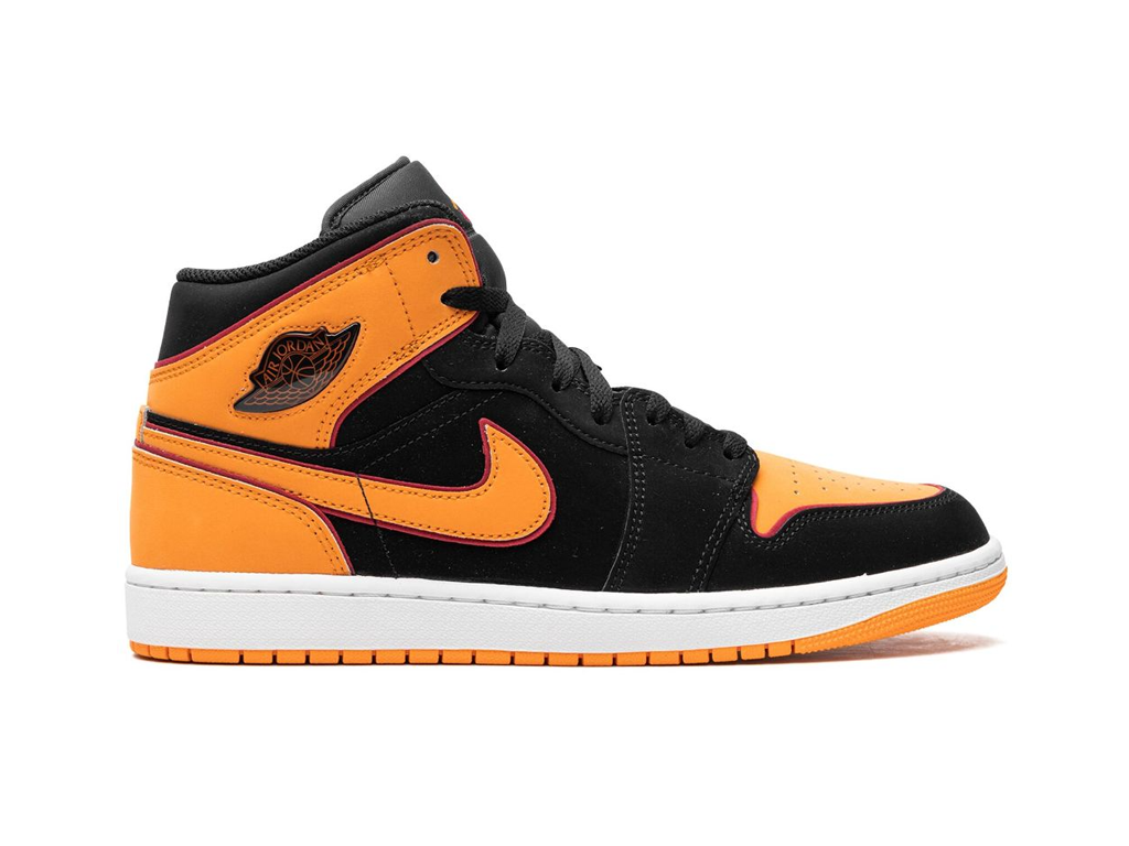 Nike Jordan 1 Mid Fat Tongue Black Orange-sneakers-Air Jordan-pikastore.cz