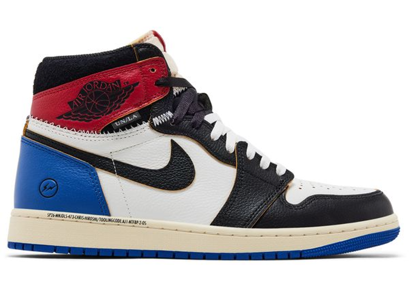 Jordan 1 Retro High OG SP Fragment x Union LA Varsity Red Sport Royal