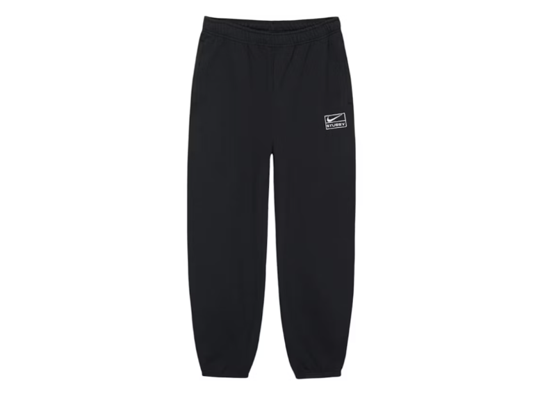 Stussy x Nike Stone Washed Fleece Pant (FW25) Black-Stussy-pikastore.cz