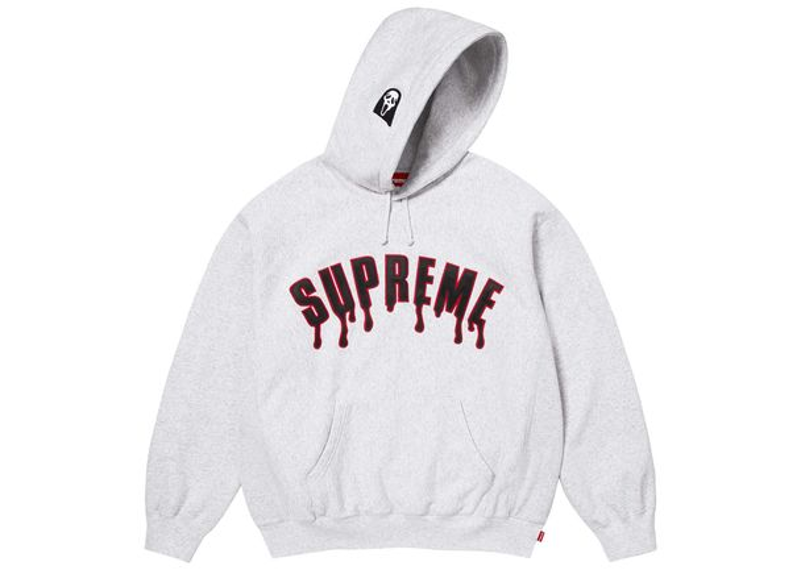 Supreme Ghostface Arc Hooded Sweatshirt Ash Grey-Supreme-pikastore.cz