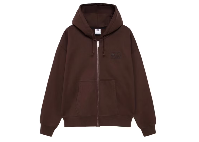 Stussy x Nike Stone Washed Fleece Zip Hoodie (FW25)-Stussy-pikastore.cz