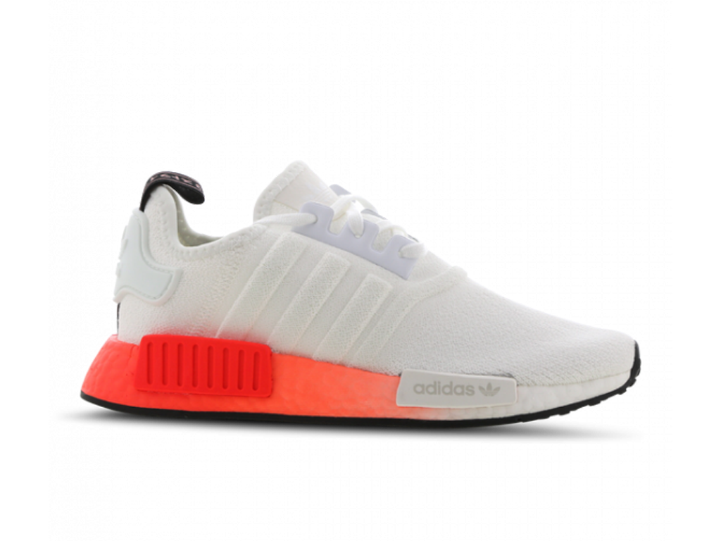 Adidas NMD R1 Cloud White Solar Red (GS)-sneakers-Adidas-pikastore.cz
