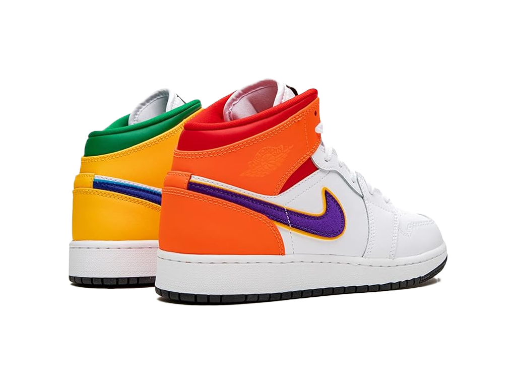 Air Jordan 1 Mid GS White Court Purple Teal-Air Jordan-pikastore.cz