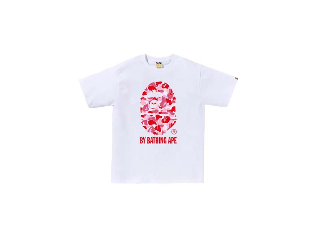 BAPE ABC Camo By Bathing Ape Tee (SS25) White/Pink-Bape-pikastore.cz