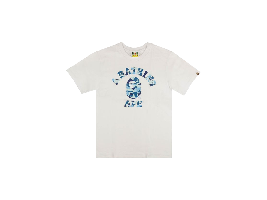 BAPE ABC Camo College Tee White/Blue-Bape-pikastore.cz