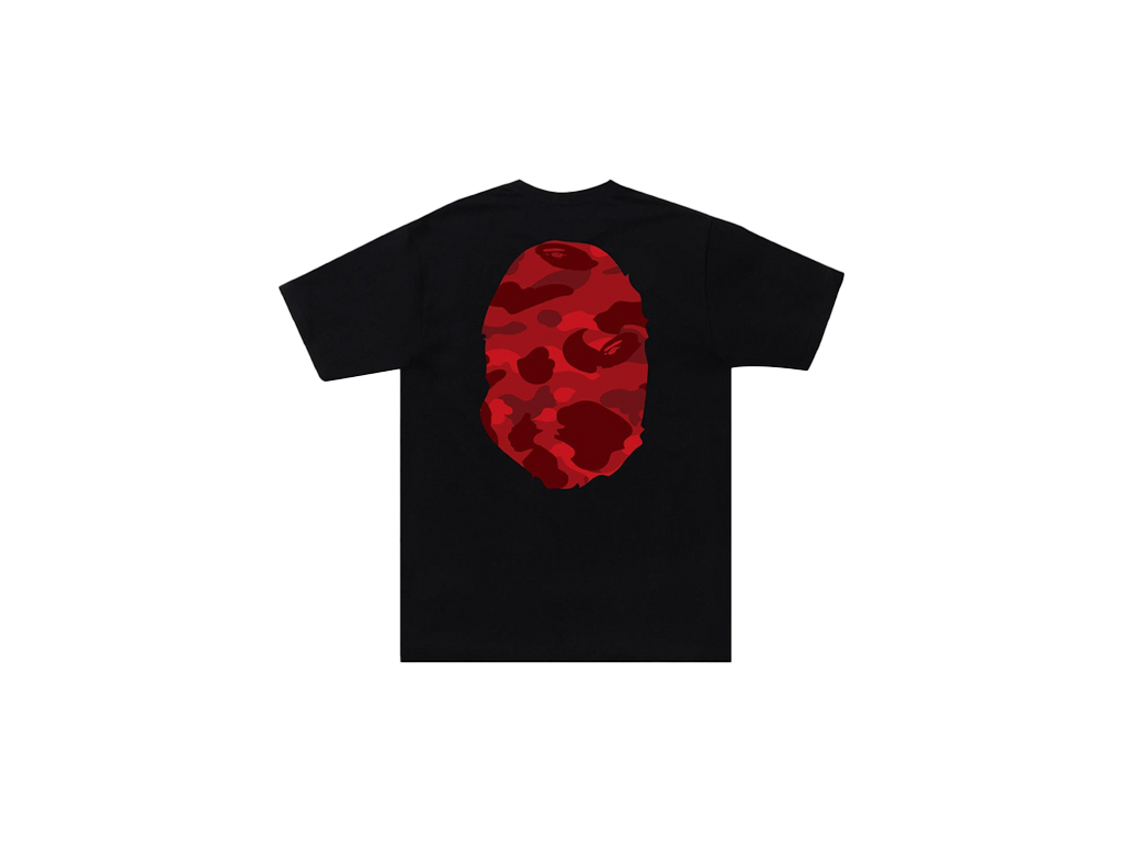 BAPE Color Camo Big Ape Head Tee (SS22) Black/Red-BAPE-pikastore.cz