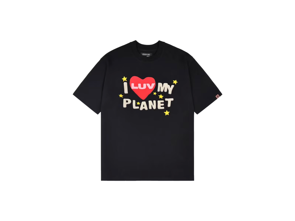 Broken Planet Luv My Planet T-shirt Midnight Black