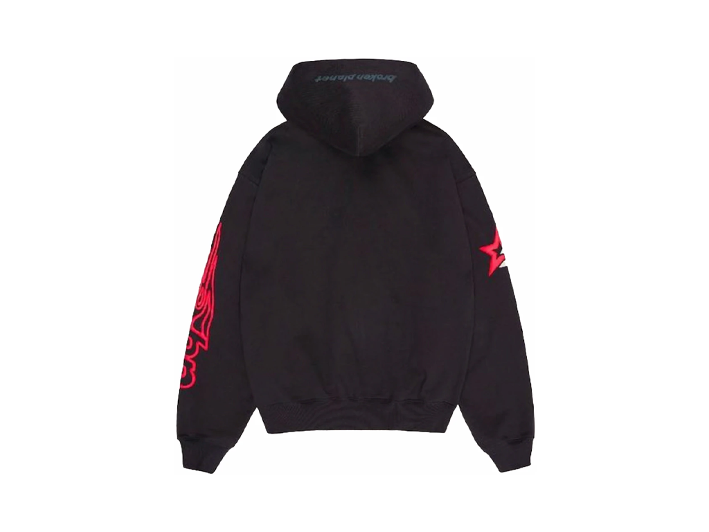 Broken Planet Performance Zip Up Hoodie Soot Black-Broken Planet-pikastore.cz