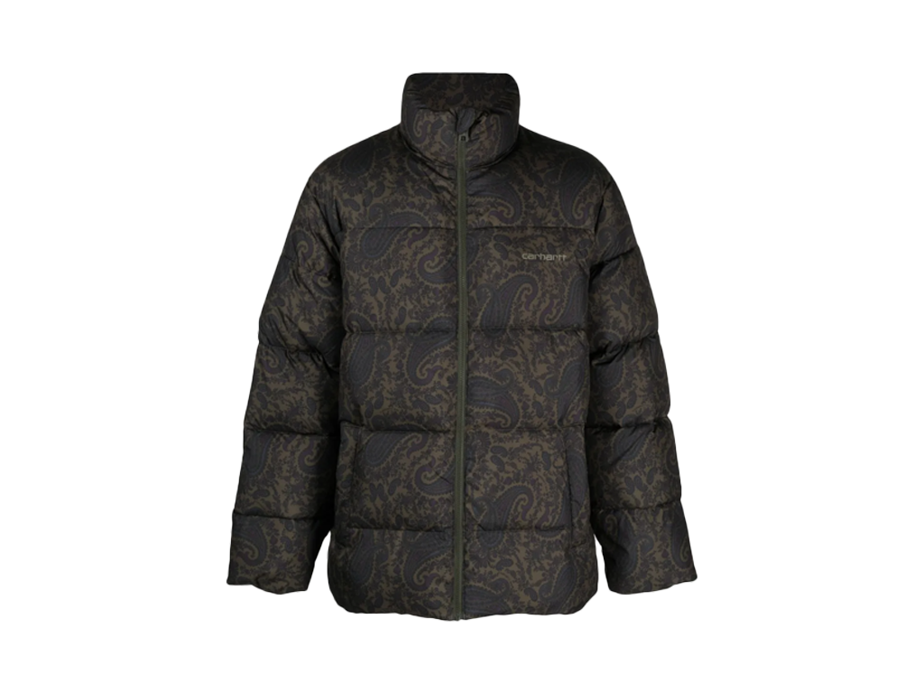 Carhartt WIP Springfield Paisley Print Puffer Jacket Black-Carhartt-pikastore.cz