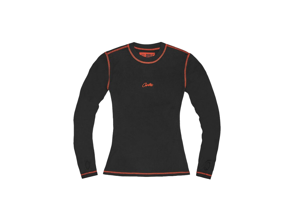 Corteiz Mesh Long-Sleeve Black/Red-Corteiz-pikastore.cz