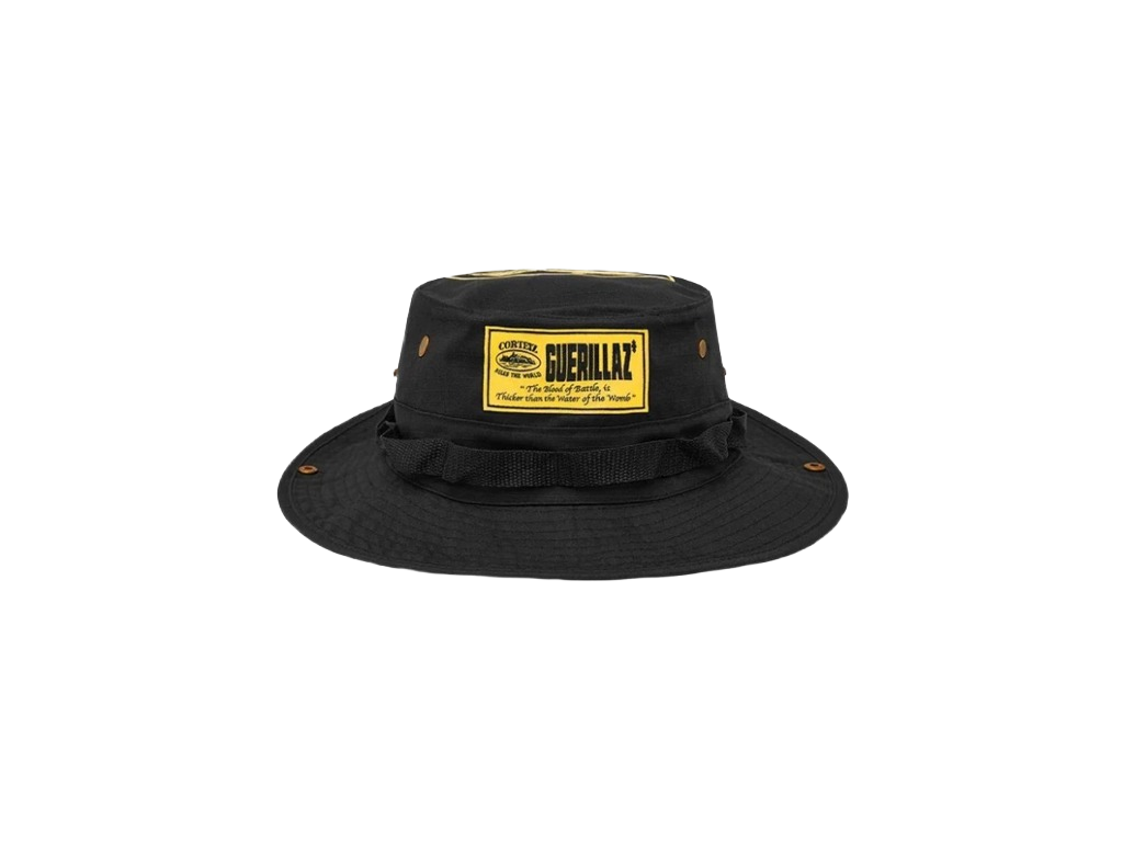 Corteiz Guerillaz Bucket Hat Black/Yellow
