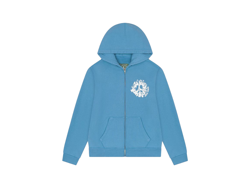 Denim Tears Denim University Zip Hoodie Light Blue-Denim Tears-pikastore.cz