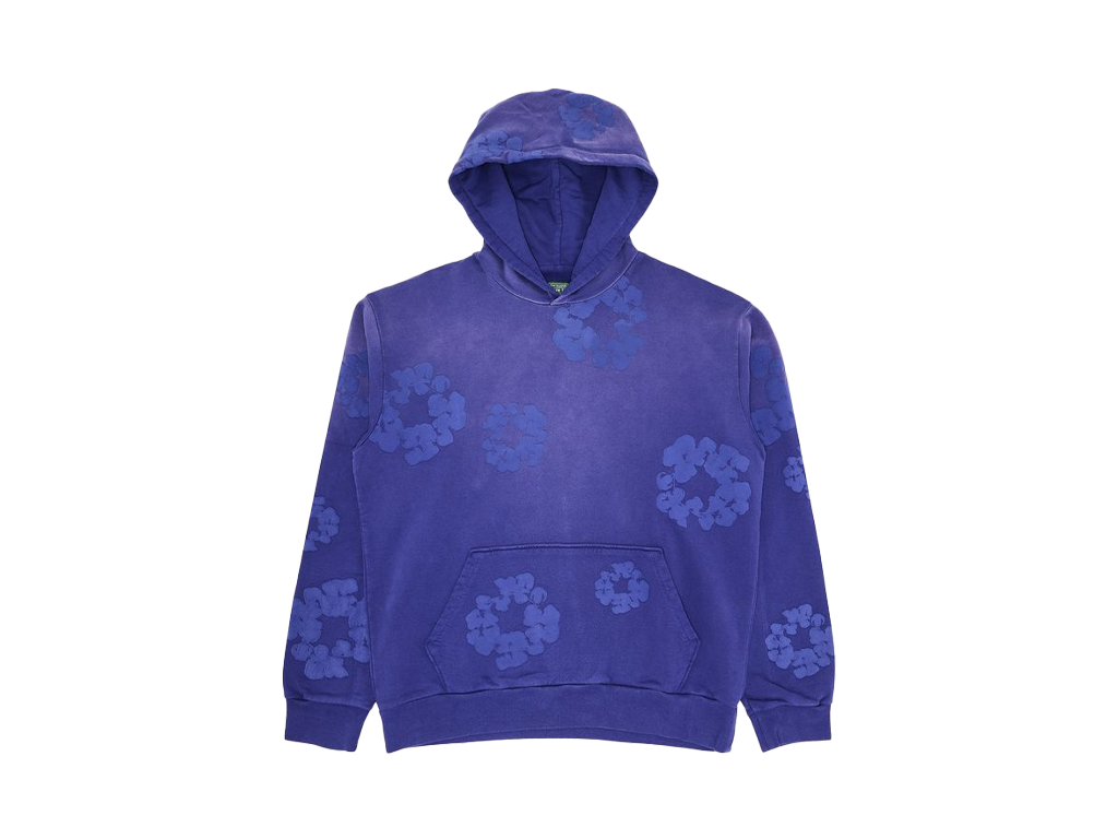 Denim Tears Mono Cotton Wreath Hoodie Washed Blue-Denim Tears-pikastore.cz