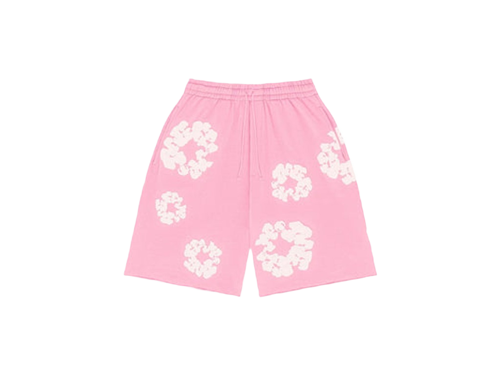 Denim Tears The Cotton Wreath Shorts Pink Denim Tears The Cotton Wreath Shorts Pink