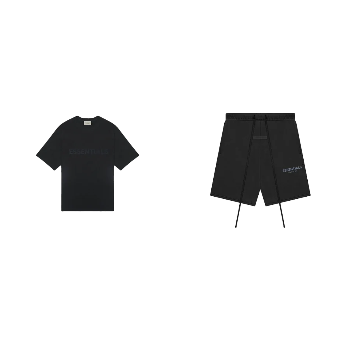 Fear of God Essentials S21 Shorts + S20 T-Shirt Black - SET-Bundle-Fear of God-pikastore.cz