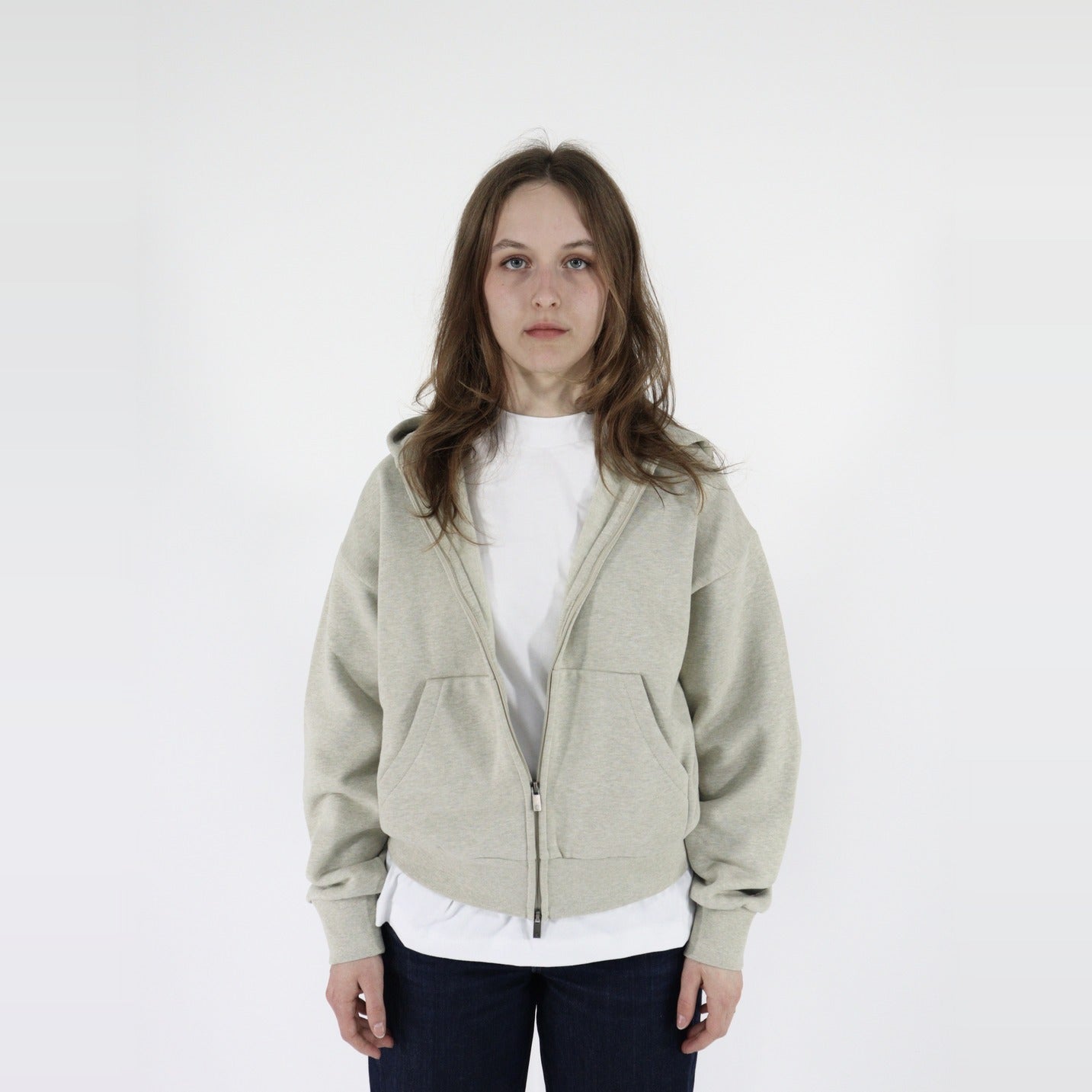 Fear of God Essentials S25 Zip Hoodie Heather Stone-Clothing-Fear of God-pikastore.cz