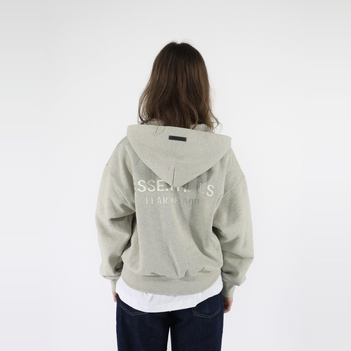 Fear of God Essentials S25 Zip Hoodie Heather Stone-Clothing-Fear of God-pikastore.cz