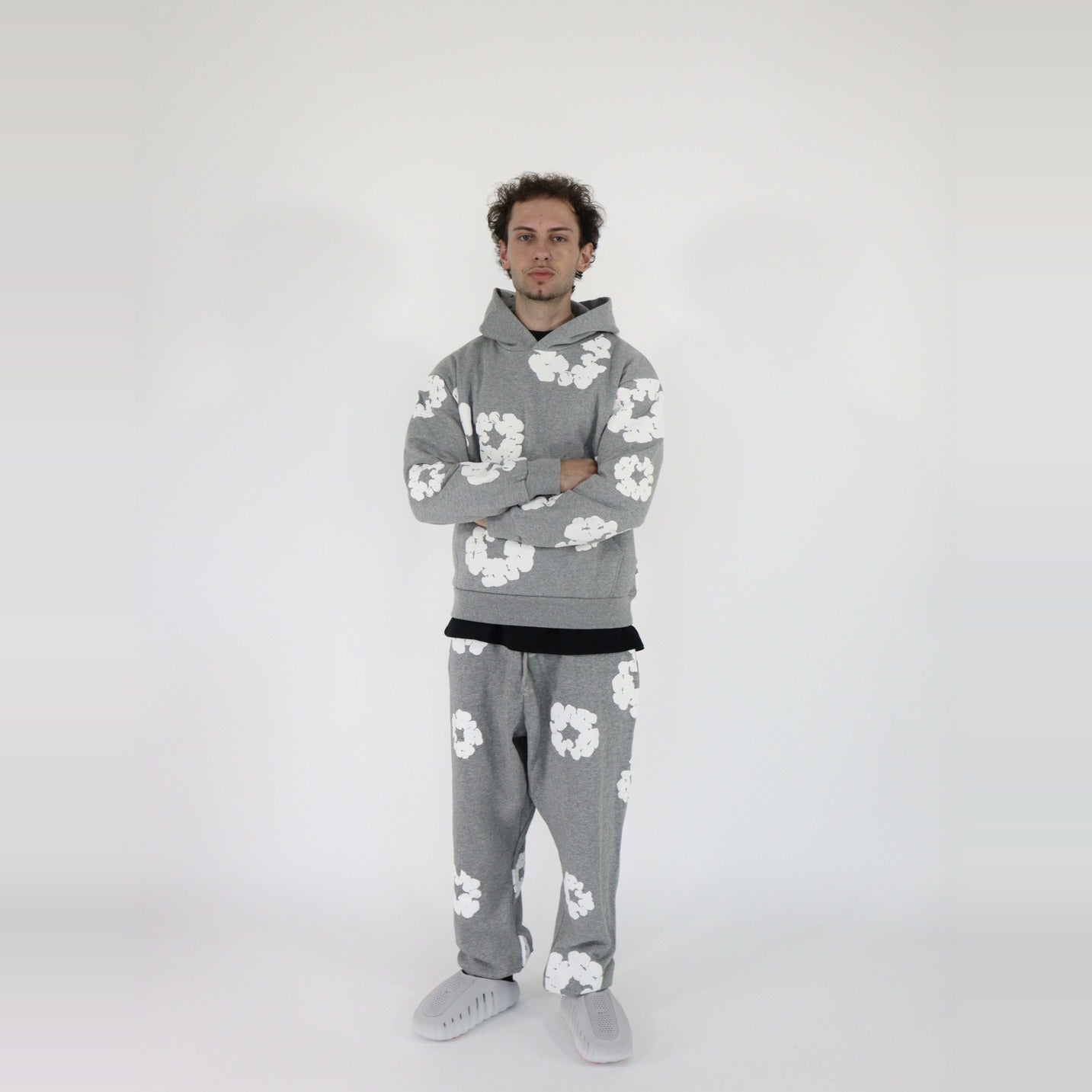 Denim Tears Cotton Wreath Sweatshirt + Sweatpants Grey - SET-Bundle-Denim Tears-pikastore.cz