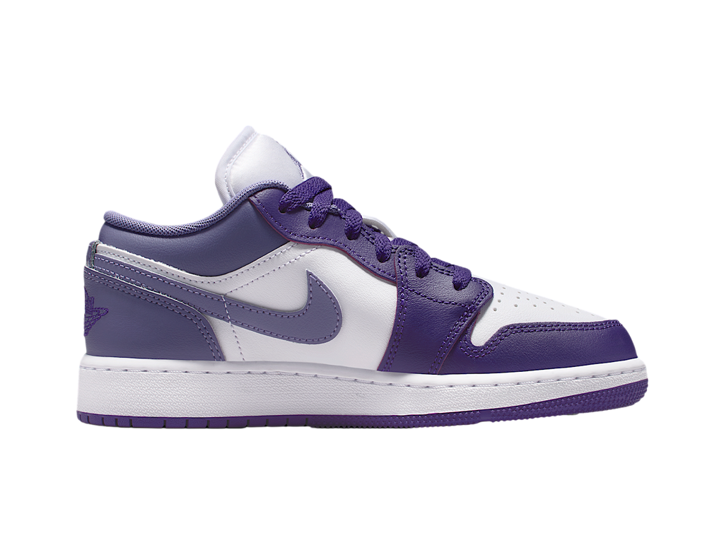 Jordan 1 Low Court Purple White Dusty Amethyst (GS)-Nike-pikastore.cz