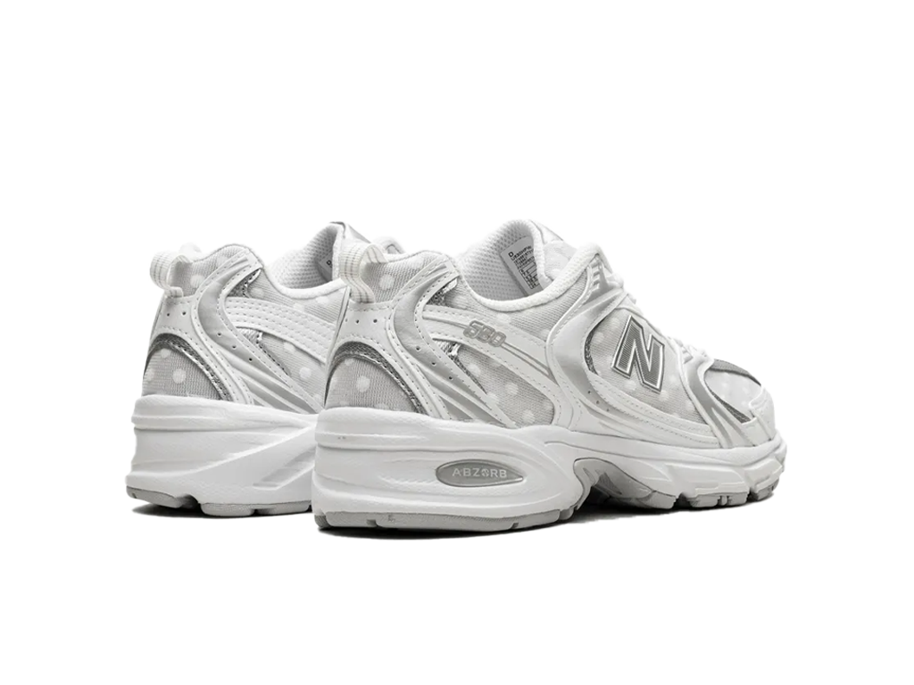 New Balance 530 White Silver Metallic Polka Dots-New Balance-pikastore.cz