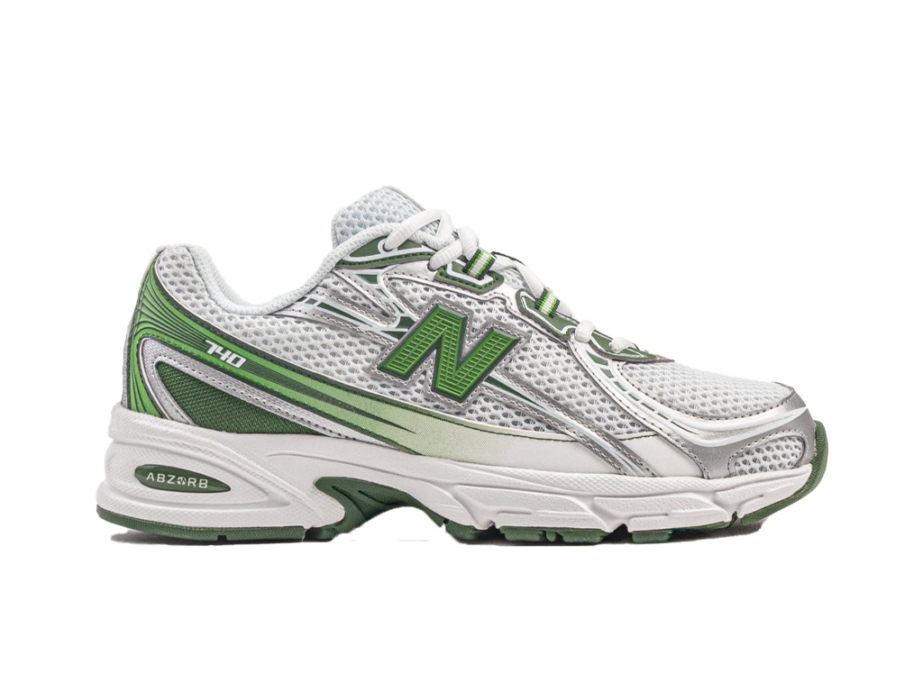 New Balance 740 White Alpine Green Silver Metallic – tenisky – fotka 3 z 5