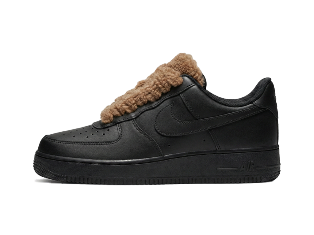 Nike Air Force 1 Black Low 07 Fluffy Brown-Nike-pikastore.cz