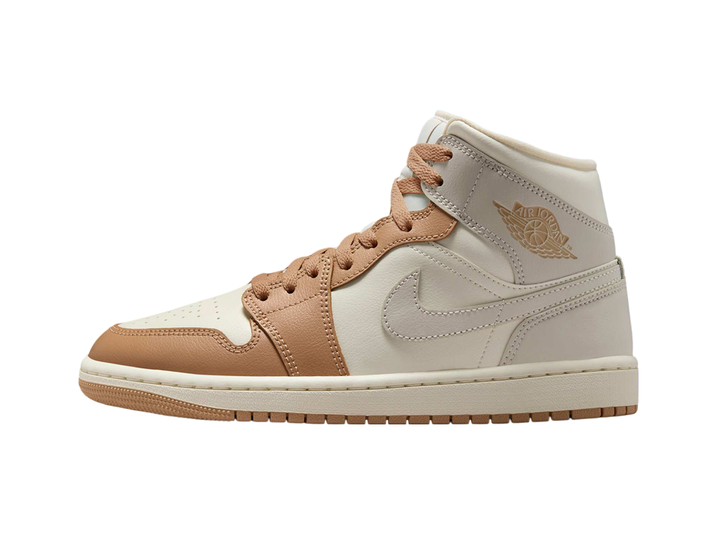 Nike Air Jordan 1 Mid Tan Toe