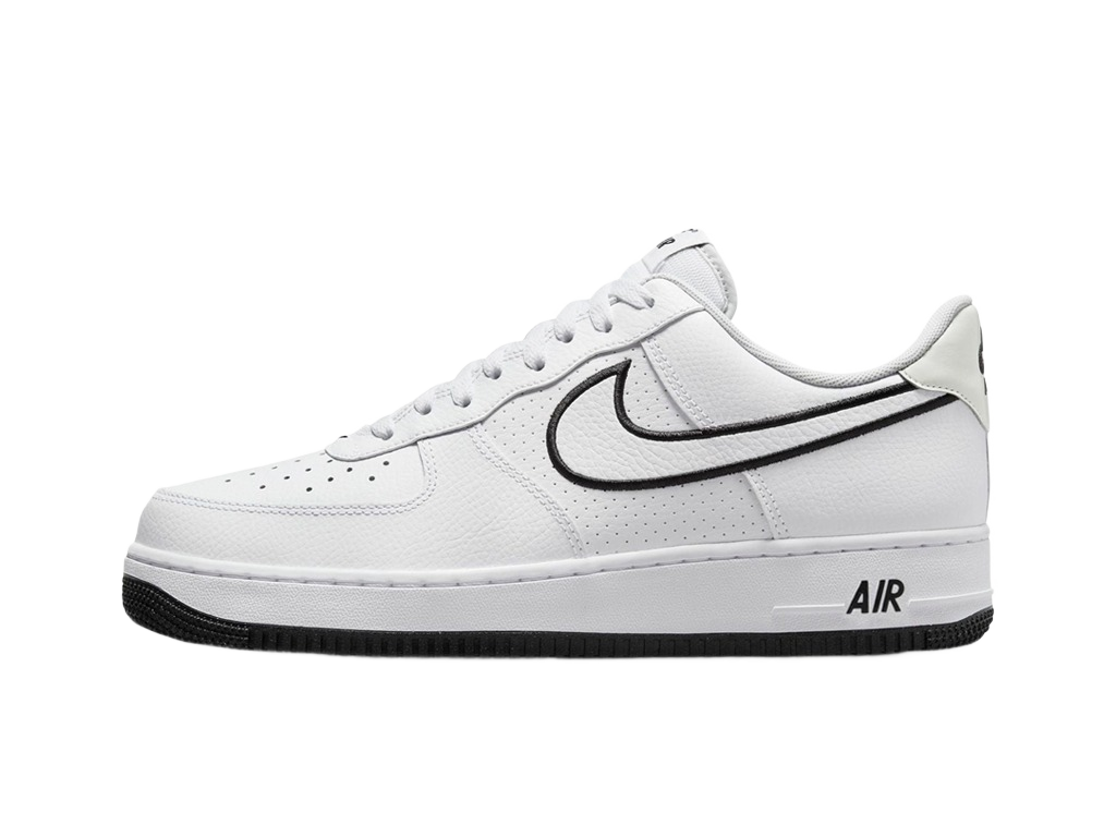 Nike Air Force 1 07 Embroidered Swoosh - White Black-Nike-pikastore.cz