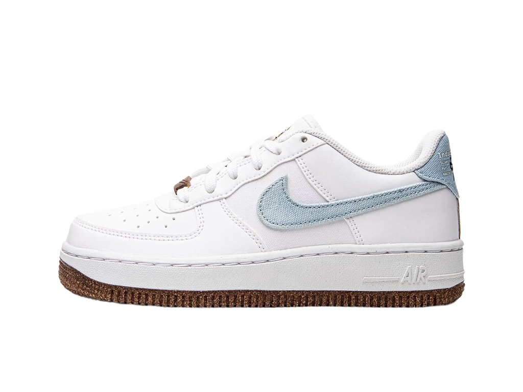 Nike Air Force 1 Low LV8 Indigo Canvas Cork White (GS)-sneakers-Nike-pikastore.cz