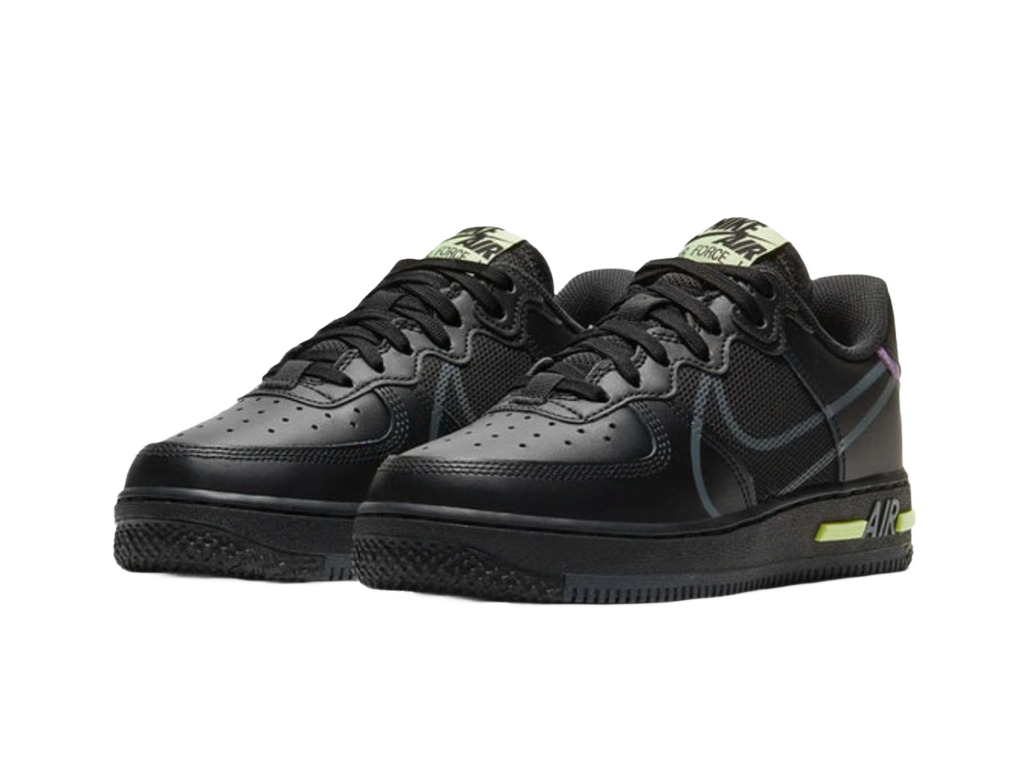 Nike Air Force 1 React GS Triple Black-Nike-pikastore.cz
