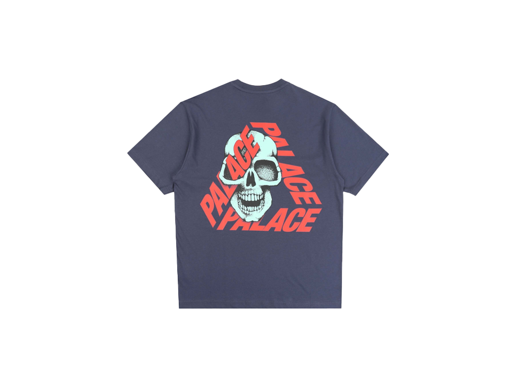 Palace Mens P3 Skull T-Shirt Navy-Palace-pikastore.cz