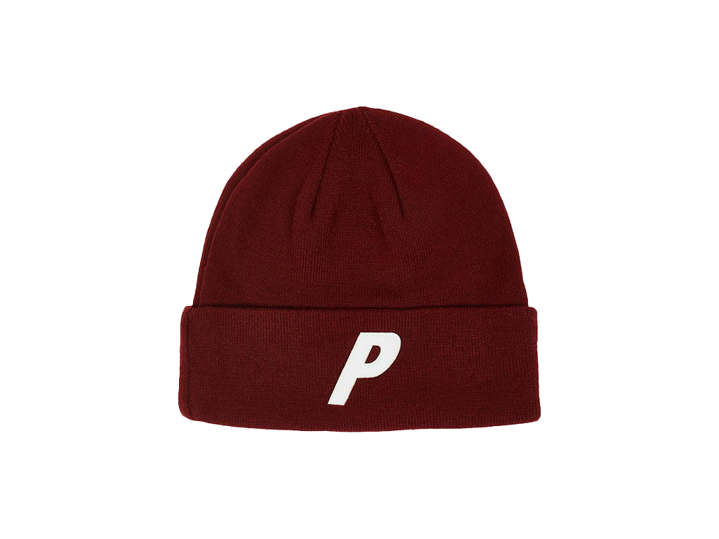 Palace P Beanie Burgundy-Palace-pikastore.cz