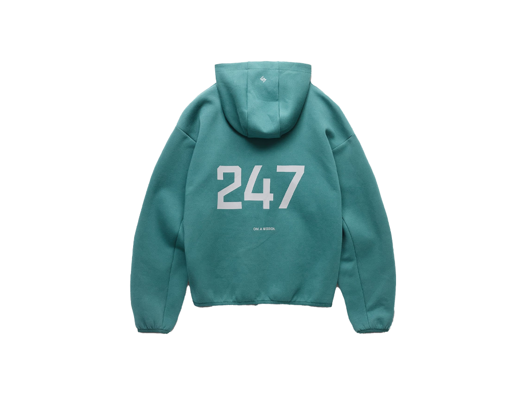 Represent 247 Form Zip Hoodie Teal