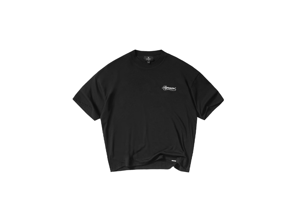 Represent Dual Layer Script T-Shirt Black-Represent-pikastore.cz