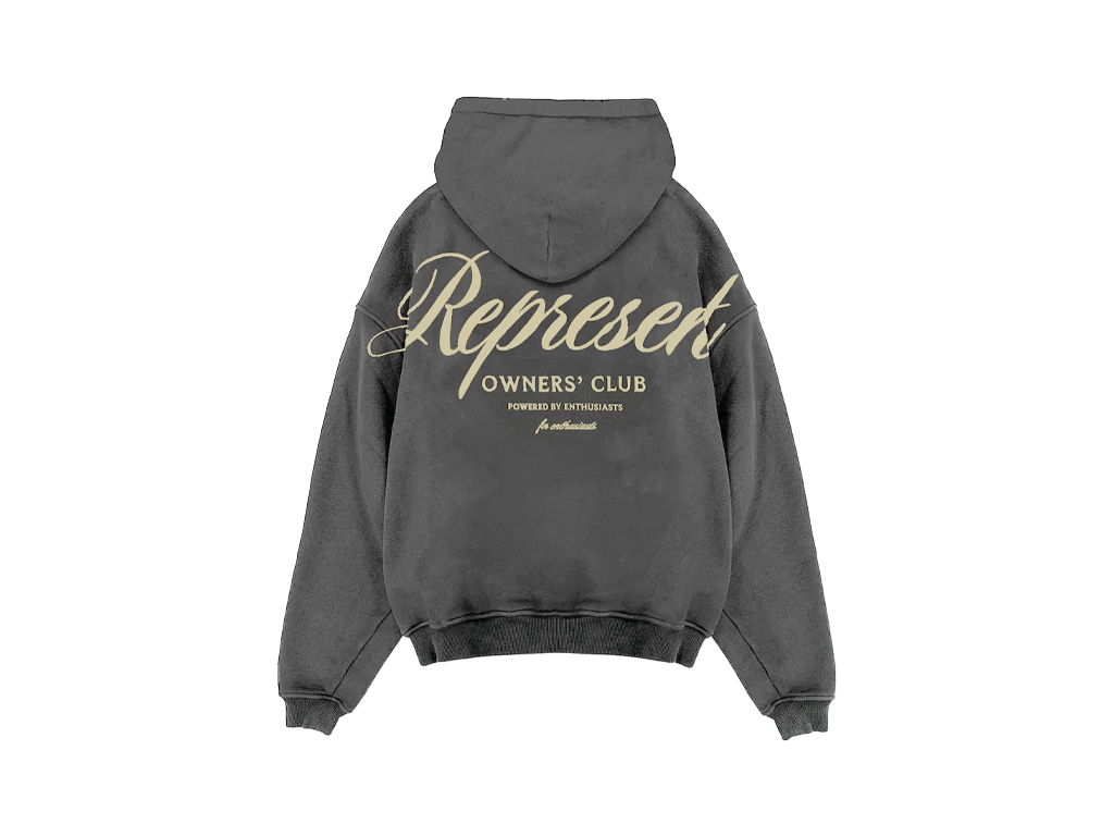 Represent Owners Club Script Hoodie Vintage Grey-Represent-pikastore.cz