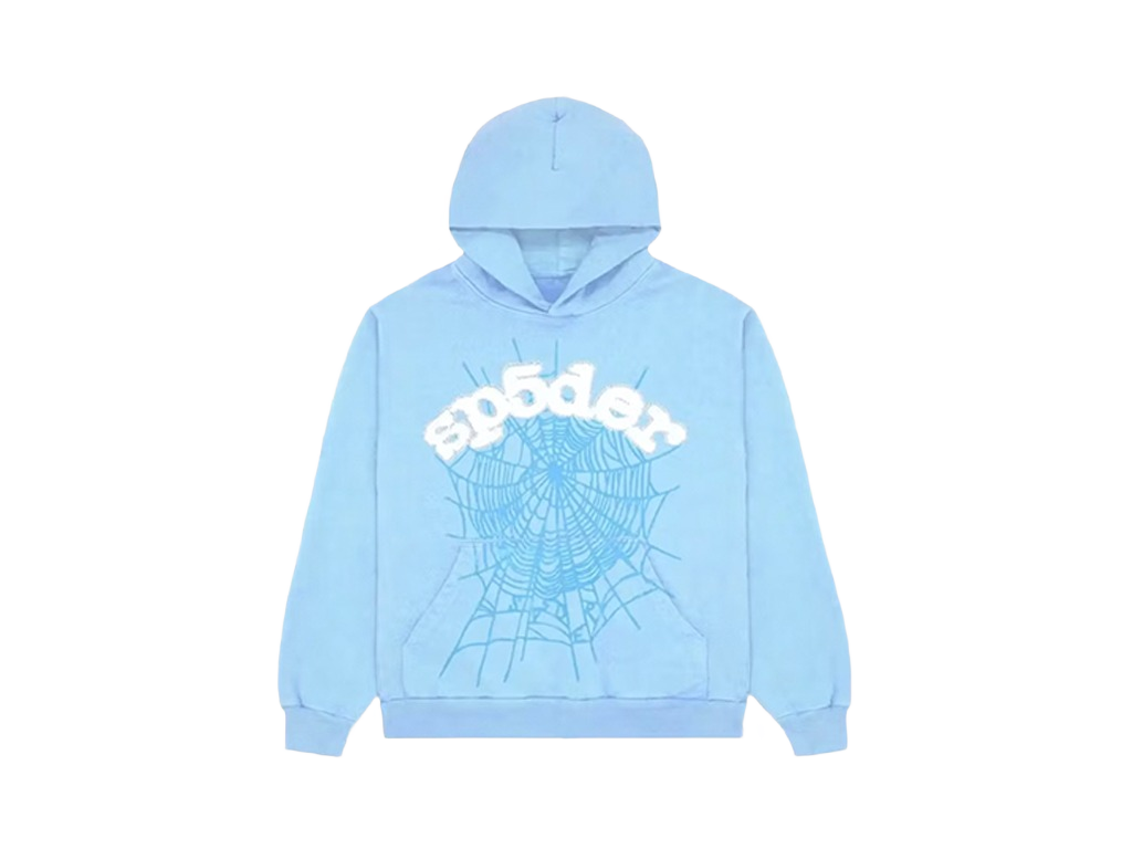 y*様 Sp5der Wait n See Hoodie 'Sky Blue' Sp5der Web Hoodie Sky Blue