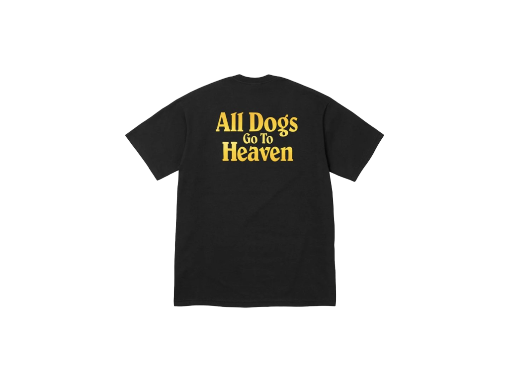 Supreme All Dogs Go To Heaven Tee Black-Supreme-pikastore.cz