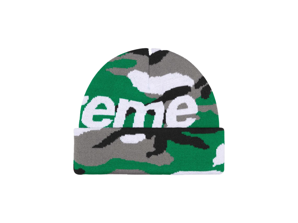 Supreme Camo Big Logo Beanie Green Camo-Supreme-pikastore.cz
