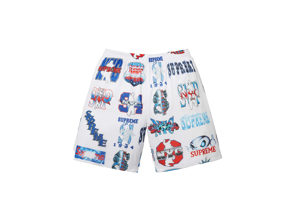 Supreme Flash Mesh Short White